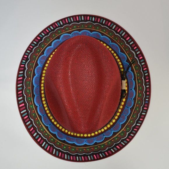 Accessories - Hand-Painted Mexican Sombrero Jute Sun Hat